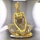 Bailarina Estatua Douradas Saia Glitter Decoraçao Dança Bailarina Estatua Douradas Saia Glitter Decoraçao Dança
