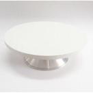 Bailarina Profissional com Prato Giratório Branco em MDF 30 cm - Gazoni