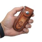 Bainha Couro P/ Canivete Estilo Country Cawboy Barretos 11cm