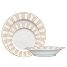 Baixela de pratos em porcelana Noritake Carnivale champanhe 18 peças: Elegância para a sua mesa