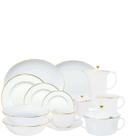 Baixela Serviço Jantar Sofia Ouro 38pç Porcelana Oxford