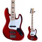 Baixo 5 Cordas Jazz Bass Shelter SHJB755 PRO CAR Vermelho Baixo 5 Cordas Jazz Bass Shelter SHJB755 PRO CAR Vermelho
