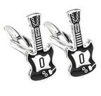 Baixo Cufflinks Black com detalhes em esmalte Baixo Cufflinks Black com detalhes em esmalte