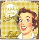 Baked goodies bakery quadro retrô Baked goodies bakery quadro retrô