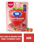 Bala amos 4d morango fruit gummy strawberry burst 65g