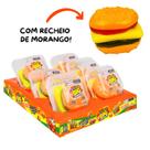 Bala com Formato de Hambúrguer com Recheio de Morango