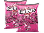 Bala Dura Icekiss Tutti Frutti 500g - 2 Pacotes