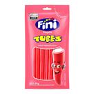 Bala Fini Regaliz Tubes Morango 80g Embalagem com 12 Unidades