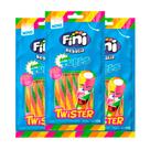 Bala Fini Tubes Twister Cítrico 80g Kit com três unidades