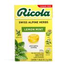 Bala Importada Lemon Mint Ricola Zero Açúcar 28 Gr Suíça