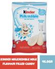 Bala kinder milkredible recheada 46,8gr importada sabores:milk