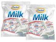 Bala Leite Milk Pocket Cremosa Riclan 500g - 2 Pacotes Bala Leite Milk Pocket Cremosa Riclan 500g - 2 Pacotes