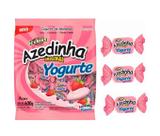 Bala Mastigável Azedinha Iogurte Morango Pacote 600gr