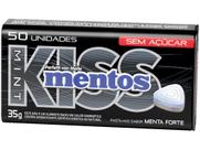 Bala Mentos Pastilhas Kiss Mint Menta Forte sem Açúcar 35g Lata com 50 Unidades