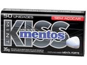 Bala Mentos Pastilhas Kiss Mint Menta Forte sem Açúcar 35g Lata com 50 Unidades