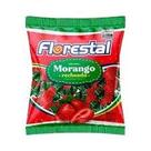 Bala morango recheada 500g florestal