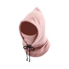 Balaclava Quente com Capuz para Ciclismo, Esqui e Outras Atividades ao Ar Livre - Preto, Rosa e Caqui