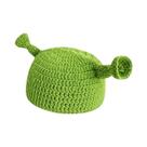 Balaclava Verde De Inverno Quente, Gorro De Lã Tricotado Estilo Diabo Shrek, Presente De Halloween E