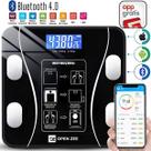 Balança Bioimpedância Digital Com Aplicativo Bluetooth Histórico Gratuito Banheiro Precisão Digital Profissional App Em Português Para Android E Ios