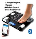 Balança Corporal Digital Bioimpedância 180g Smart App Bluethooh IMC Profissional Preto 3v Balança Corporal Digital Bioimpedância 180g Smart App Bluethooh IMC Profissional Preto 3v