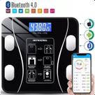 Balança Corporal Inteligente Preto Bioimpedância Bluetooth App 180kg Balança Corporal Inteligente Preto Bioimpedância Bluetooth App 180kg