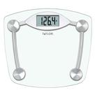 Balança de banheiro Taylor Digital 180 kg/400 lb de vidro transparente