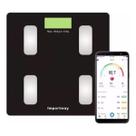Balança Digital Bioimpedância C/APP Até 180kg Bluetooth Alta Precisão Preta Importway IWBDBIO001APP