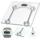 Balança Digital Corporal 180kg Profissional Quadrada de Vidro Temperado Academia Banheiro