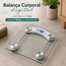 Balança Digital Corporal de Vidro Suporta 180kg com Alta Precisão