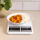 Balança Digital de Cozinha Tara Pesagem de Alimentos Refeições Porções Dieta a Pilha Suporta 10KG