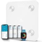 Balança Digital Inteligente Body Bioimpedância Corporal LED 28CM 180Kg App BT Apple Health Fitbit Google Fit PandaPlus Preto Branca