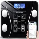 Balança Digital Inteligente Preta com Função de Bioimpedância e Aplicativo Bluetooth com 12 Funções