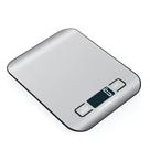 Balança Digital Para Cozinha Em Aço Inox Retangular 10 kg Moderna Display Iluminado