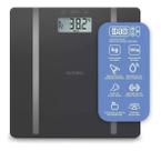 Balança Inteligente Tec-117 De Controle Corporal Por Bioimpedância Cor Preto Techline