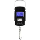 Balança Portátil Digital de Precisão 50kg para Pesca, Despacho, Mala Compacta, Gancho de Metal