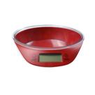 Balanças digitais de cozinha com tigela de comida vermelha embutida Balanças digitais de cozinha com tigela de comida vermelha embutida