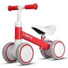 Balance Bike Liberry para crianças de 1 a 2 anos com assento ajustável vermelho