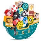 Balancing Pirate Boat Playset Imagination Generation Wood