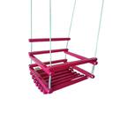 Balanço Gangorra Infantil Madeira 35x35 Rosa Suporta 80kg. Balanço Gangorra Infantil Madeira 35x35 Rosa Suporta 80kg.