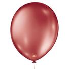 Balão 16" Liso Metalizado Vermelho Pacote com 10 Unidades
