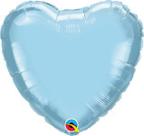 Balao 18 coração solto azul claro prl metalizado ls 99346