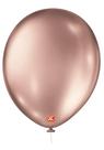 Balao 5 metallic balloon c/25 rose gold sao roque