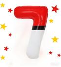 Balão Aijoso Número 7 Vermelho e Branco 102 cm Balão Aijoso Número 7 Vermelho e Branco 102 cm