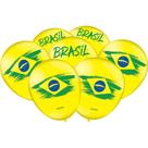 Balão Bexiga 9 Polegadas Festa Brasil Amarelo Futebol 25 Uni Festcolor - Inspire sua Festa Loja