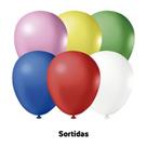 Balão Bexiga Liso Festa Decoração 7 Pol. Sortido C/25 Un