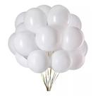 Balão Bexiga Redondo Liso Branco N9 50 Unidades
