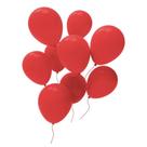 Balão Bexiga Redondo Liso Vermelho N9 100 Unidades