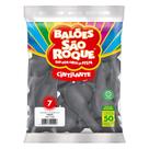 Balão Bexiga São Roque Cintilante N7 C/50 Prata