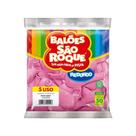 Balão Bexiga São Roque Liso Nº5 Redonda C/50 Rosa Baby