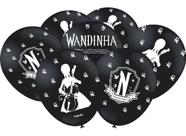 Balão Bexiga Temática Wandinha - 25 Unidades - Festcolor Cor Preto